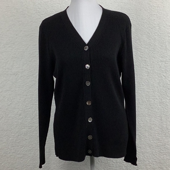 Karen Kane Womens Size Large Ribbed Button Up Sweater. - Picture 1 of 9